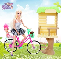 Thời gian đặc biệt có hạn! Mô phỏng bộ đồ chơi xe đạp tinh tế của Barbie bộ đồ chơi công chúa cô gái chơi nhà - Búp bê / Phụ kiện giày cho búp bê