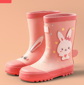 Pink Rabbitchildren Rain shoes men and women Water shoes baby Boots Zhongshan University Children kindergarten pupil rabbit unicorn dinosaur powder
