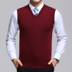 Mùa thu và mùa đông mới trung niên của nam giới cashmere vest len ​​vest V-Cổ kích thước lớn trung niên vest áo len áo len Dệt kim Vest