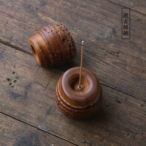 Ретро японская курильница для благовоний, аромалампа ручной работы из грецкого ореха