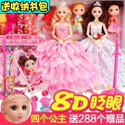 Búp bê biết hát có thể nói chuyện với công chúa mặc đồ chơi Barbie girl toy set hộp quà lớn sẽ nhấp nháy - Búp bê / Phụ kiện