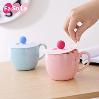 Nhật bản tách trà che gốm phổ silicone vòng không độc hại cup bìa chống bụi phổ trumpet lớn bình đựng nước thủy tinh lock&lock