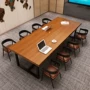 Bàn hội nghị gỗ rắn gác xép gió công nghiệp bàn họp phòng đàm phán bàn ghế kết hợp đồ nội thất hình chữ nhật dải bàn - Nội thất văn phòng giá ghế xoay văn phòng