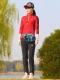 Женщина 7586 China Red+модернизированные серые брюки