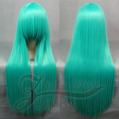 taobao agent COSPLAY wig Miku Hatsune Straach Edition and other green onion green green 80 cm high temperature direct hair