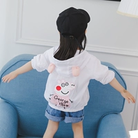 Bé quần áo chống nắng trẻ em nữ 1-3 tuổi trẻ em mùa hè mặc chống tia cực tím phần mỏng của khí 2 Hàn Quốc phiên bản 6 thoáng khí 5 áo áo em bé