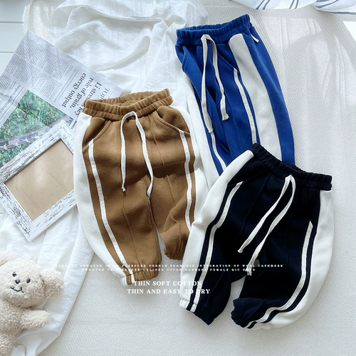 Детские осенние спортивные штаны для мальчиков для отдыха, 2023, свободный крой, в корейском стиле