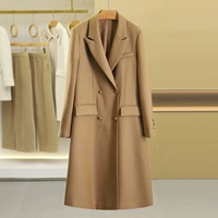 Шерстяной длинный костюм, куртка, брендовый пуховик, средней длины, коллекция 2023