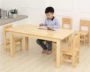 Bàn mẫu giáo bàn ghế gỗ cho trẻ em Bộ bàn học mẫu giáo Ghế hình chữ nhật vuông bàn nhỏ hộ gia đình - Phòng trẻ em / Bàn ghế ghế học cho bé