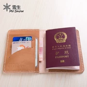 Tuyết nguyên hộ chiếu giữ tài liệu hướng dẫn sử dụng túi tài liệu đa chức năng đoạn văn dài kẹp giấy nam và nữ vé da