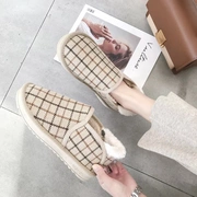 Giày tuyết nữ phiên bản Hàn Quốc của nữ sinh hoang dã 2018 mới đôi giày cotton mùa đông ấm áp cộng với nhung một bàn đạp thấp giúp giày bánh mì