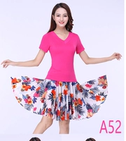 Розово-красный топ с V-образным вырезом + юбка А52