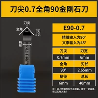E90-0,7 (полный угол 90-градусный кончик ножа 0,7)