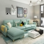 Bắc Âu kết hợp sofa vải căn hộ nhỏ hiện đại nhỏ gọn ba nordic góc Busha mủ rửa - Ghế sô pha sofa phòng khách nhỏ giá rẻ