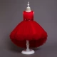 Váy dạ hội trẻ em cô gái sinh nhật váy công chúa bông hoa đỏ cô gái chủ trì sàn catwalk Trang phục theo phong cách phương Tây