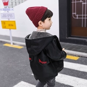 Quần áo trẻ em nam cộng với nhung dày da mùa thu đông 2018 mẫu áo khoác nam mùa đông mới
