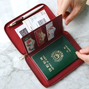 Hàn Quốc đích thực plepic đơn giản thời trang nam nữ đa năng da hộ chiếu du lịch gói vé tài liệu ví