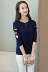 Áo len nữ xuân hè 2019 nữ mới phiên bản Hàn Quốc cổ tròn cổ áo len dài tay áo len nữ thêu - Đan Cardigan Đan Cardigan