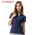 Chủ cửa hàng gợi ý Kappa nữ POLO áo sơ mi hoa nhỏ thể thao tay áo ngắn K0522PD10 áo polo lacoste Áo polo thể thao