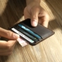 Da nam gói thẻ nhỏ lớp đầu da siêu mỏng thay đổi gói thẻ ID chủ thẻ kinh doanh hướng dẫn sử dụng DIY ví chanel