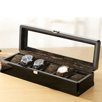 Высококлассные деревянные часы, коробка для часов, деревянный браслет, система хранения, стенд, ювелирное украшение, европейский стиль, 6 ячеек