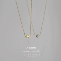 Shine Smile Double -Sided Can Ban носить вермикулит улыбку S925 Серебряное колье стерлингового колье Клавиля Косточко