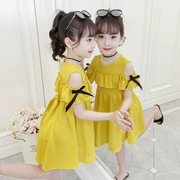 Váy bé gái mùa hè 2019 phong cách mới đầm lệch vai công chúa 7 trẻ em 9 Váy voan phiên bản Hàn Quốc 3-12 tuổi - Váy