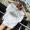 Phong cách Harajuku Hàn Quốc ulzzang lỏng V-Cổ lưới letter in ngắn tay áo + quần short chân rộng phù hợp với mùa hè đồ bộ thể thao