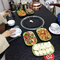 Корейский стиль бездымного барбекю Стол шашлык Мрамор углерод