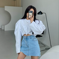 Южнокорейский товар, ретро приталенная мини-юбка, джинсовая юбка, коллекция 2021