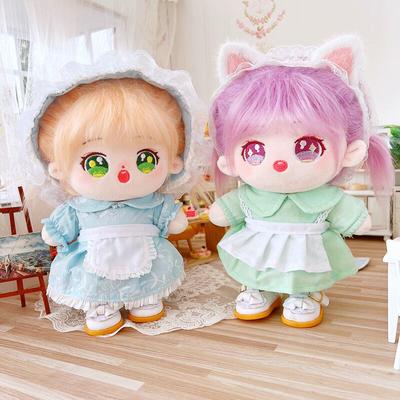 taobao agent Spot cat ear maid maid maid 20 cm set 20cm doll clothing fat body normal body star cotton doll