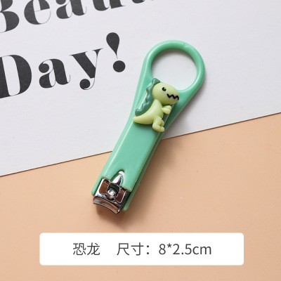 DinosaurCartoon Nail clippers girl student lovely originality baby baby girl Single pack children trumpet Portable nail cutters