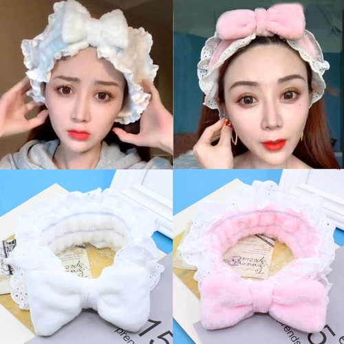 Милая повязка на голову для умывания, маска для лица, платок, ободок, аксессуар для волос, Южная Корея, популярно в интернете, простой и элегантный дизайн