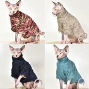 Quần áo mèo không lông Sphinx Anh ngắn Garfield thú cưng mèo Quần áo áo len mùa đông ấm áp điểm - Quần áo & phụ kiện thú cưng