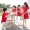 Cha mẹ-con mùa hè áo sơ mi ngắn tay polo Váy mẹ phương Tây 2020 mới hợp thời trang gia đình ba bộ đồ màu đỏ ròng - Trang phục dành cho cha mẹ và con