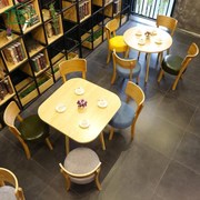Cửa hàng trà phòng khách cafe gỗ tròn bàn ghế và khu vực nghỉ ngơi kết hợp phòng họp khách sạn nhà hàng cafe nội thất - FnB Furniture