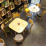 Cửa hàng trà phòng khách cafe gỗ tròn bàn ghế và khu vực nghỉ ngơi kết hợp phòng họp khách sạn nhà hàng cafe nội thất - FnB Furniture chân bàn inox tròn