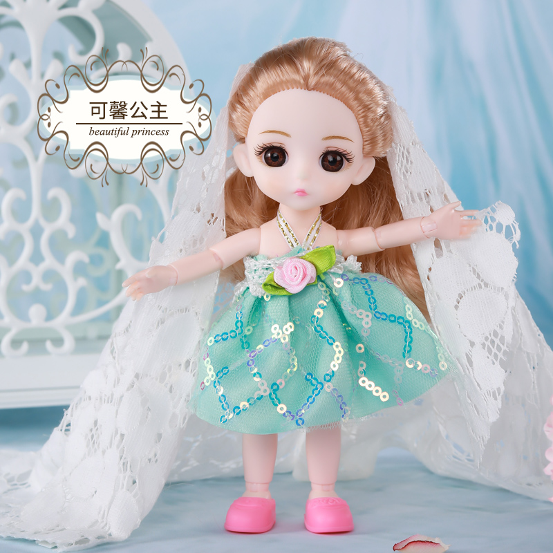 Huang Jue chúa Barbie cô gái đồ chơi búp bê váy phù hợp với mô phỏng vải nhỏ đơn tinh tế món quà sinh nhật Đồ chơi búp bê