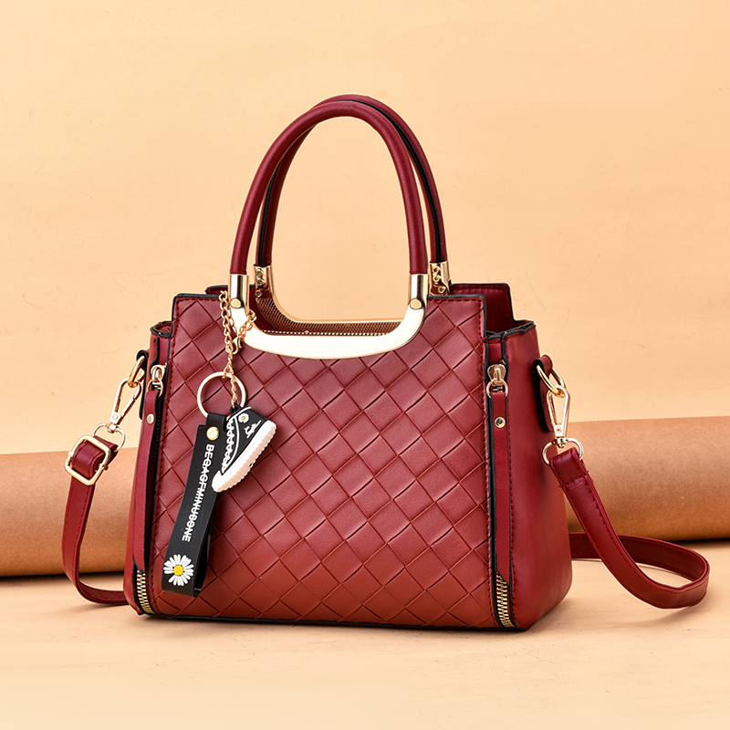 ClaretFemale bag new pattern tide Fashionable and versatile Big bag To Mom Bag middle age portable Messenger Simplicity 2021 mother-in-law atmosphere