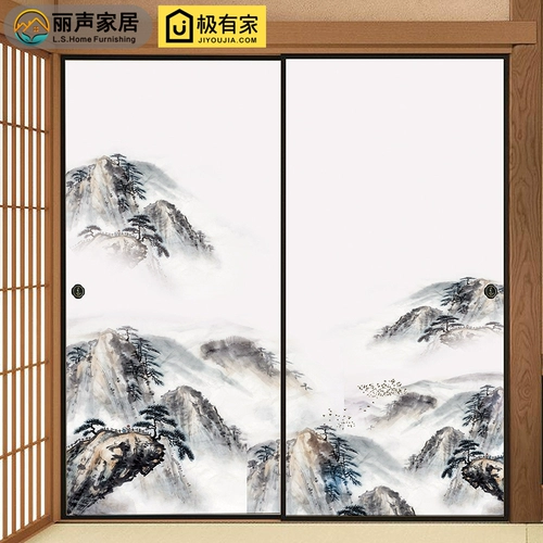 Сплошная дверь раздвижная дверь на заказ китайская нарисованная татами миграционная дверь на заказ шкаф шкаф шкаф