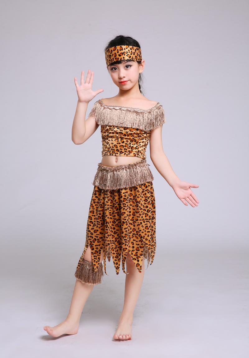 Leopard Hunter Bchildren stage pantomime Snow White And Seven Dwarfs clothing Magic mirror prince queen adult Performance clothes