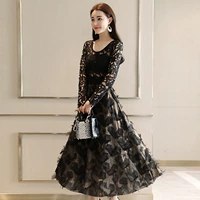 5.20 phiên bản Hàn Quốc mới mẻ của xu hướng tự tay ăn mặc ngọt ngào dài tay đầm 1809 áo đầm