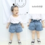 2018 mùa hè mới trẻ em Hàn Quốc quần áo cô gái cao eo hoa quần short denim trẻ em trung và nhỏ phần mỏng mặc quần nóng thủy triều shop quần áo trẻ em