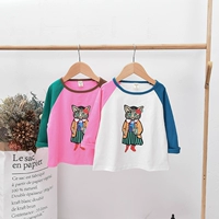 Детская футболка, нарукавники, весенний шарф, детский топ, в западном стиле, длинный рукав, в корейском стиле