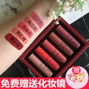 Hàn quốc nhung matte matte lip men năm mảnh phù hợp với nhuộm lip son môi lỏng kéo dài giữ ẩm không đánh dấu lip gloss lip gloss