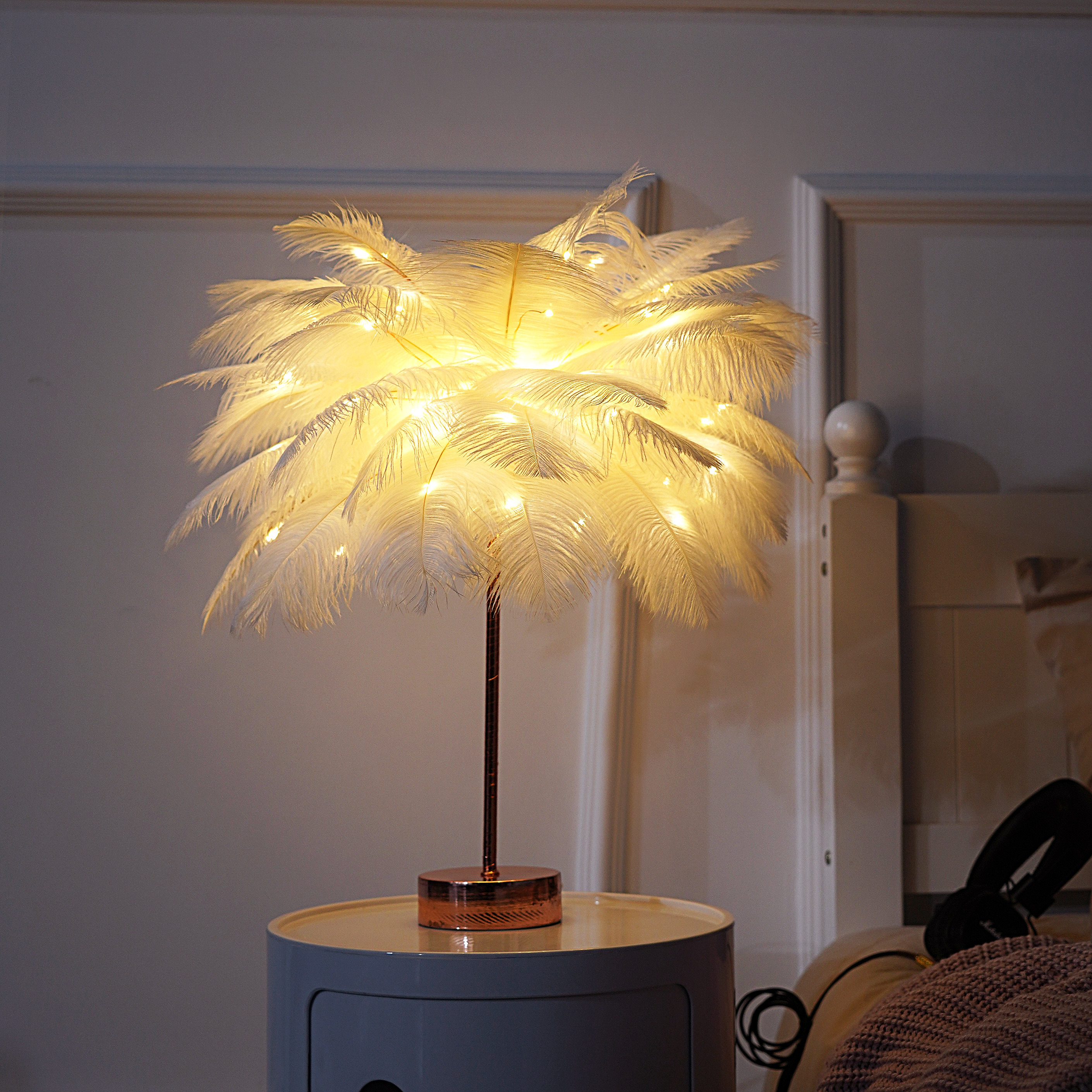 颜值即正义羽毛灯让你少女心爆棚