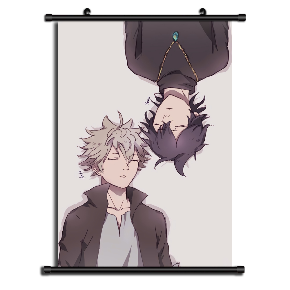 12926Animation surrounding customized black Clover poster mural dormitory bedroom Scroll black clover Hang a picture