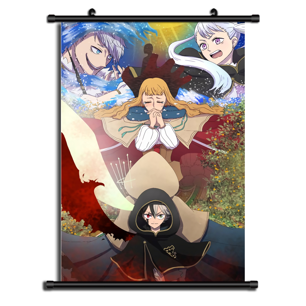 12910Animation surrounding customized black Clover poster mural dormitory bedroom Scroll black clover Hang a picture