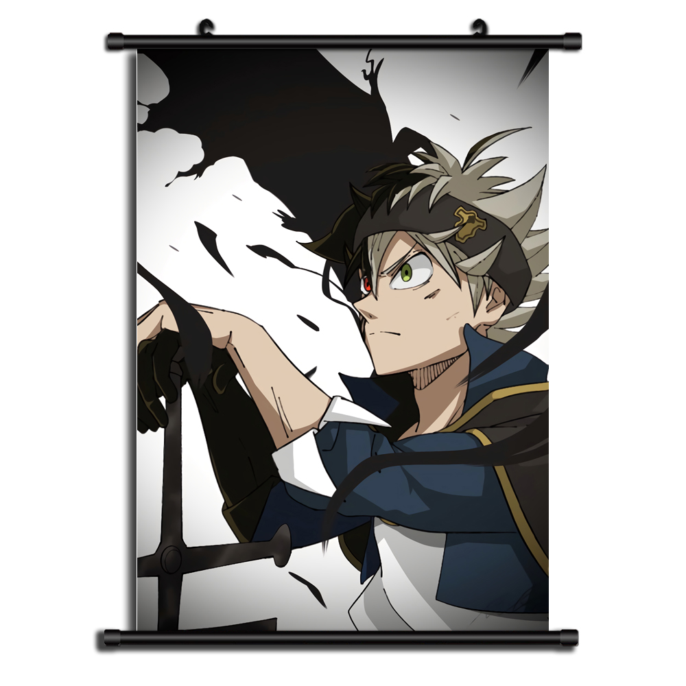 12922Animation surrounding customized black Clover poster mural dormitory bedroom Scroll black clover Hang a picture