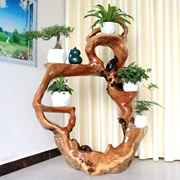 Root khắc khung tự nhiên tổng thể sàn tất cả gỗ rắn đứng cây gốc cơ sở phòng khách trong nhà gỗ khắc trang trí khung cây cảnh - Các món ăn khao khát gốc
